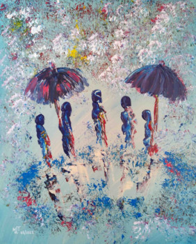 Named contemporary work « Sous la pluie », Made by MARIE-LAURE TOURNIER