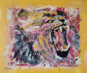 Named contemporary work « Le lion », Made by MARIE-LAURE TOURNIER