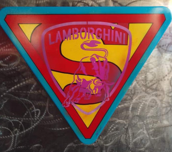 Named contemporary work « Lamborghini Superman », Made by JRM ART34