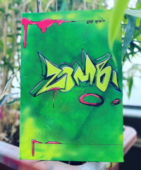 Named contemporary work « zOmbi‼️ », Made by M!KRöB