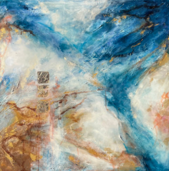 Named contemporary work « Entre ciel et terre 01 », Made by NADIA POULLAIN