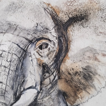 Named contemporary work « Elephanteau », Made by MARIE CHRISTINE BAUSSAND