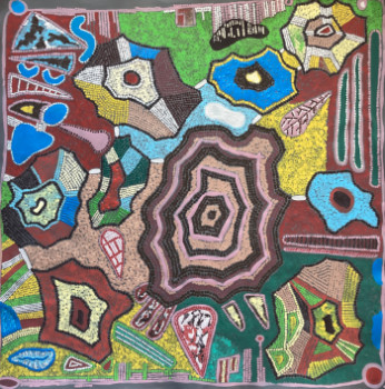 Named contemporary work « Terre fertile », Made by SHAMANDRA
