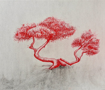 Named contemporary work « Pinus Pinea rouge », Made by GIER