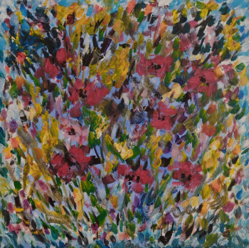 Named contemporary work « Coquelicots », Made by GéRARD JOURNO