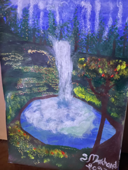 Named contemporary work « Cascade en forêt », Made by STéPHANIE MARCHAND