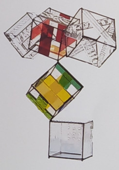 Named contemporary work « Equilibrio », Made by HERVé GUIGALL