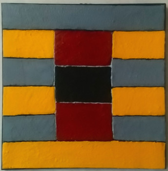 Named contemporary work « 40x40cm 07-12-23 (Sean Scully) », Made by ALAIN MAUDOUX