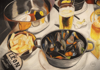 Named contemporary work « Moules made in Belgium », Made by PIRDESSINS