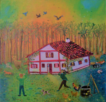 Named contemporary work « Panique (Incendie dans les Landes) », Made by KATIA HUIDOBRO-MARAIS
