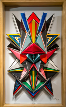 Named contemporary work « origami 33 », Made by @TEDRUB, MR PAINT, WISS, MAITRE COUQUE