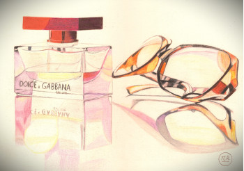 Named contemporary work « Parfum pour femme à lunettes ? », Made by PIRDESSINS