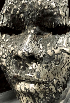 Named contemporary work « The iron face 2 », Made by CHRISTOPHE MILCENT