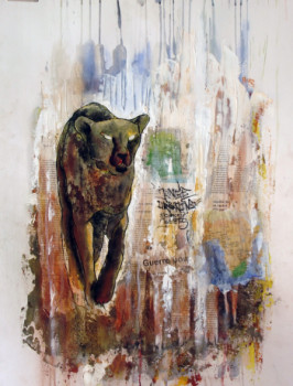 Named contemporary work « Acynonyx Jubatus (Jungle urbaine) 1 », Made by GIER