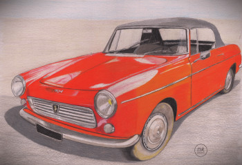Named contemporary work « Peugeot 404 cabriolet », Made by PIRDESSINS