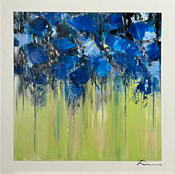 Named contemporary work « FLEURS BLEUES », Made by RICHARD DUBURE