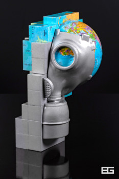 Named contemporary work « EARTH MASK », Made by BERTRAND GREGOIRE