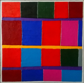 Named contemporary work « 70x70cm 13-01-24 », Made by ALAIN MAUDOUX