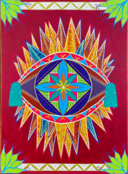 Named contemporary work « The aztec eye », Made by SLENAHOMI