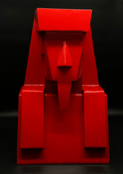 Named contemporary work « Pharaon rouge feu », Made by ARTOTEM