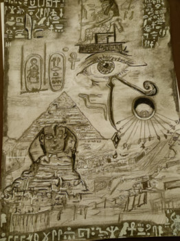 Named contemporary work « Egipto », Made by LONE WOLVESART