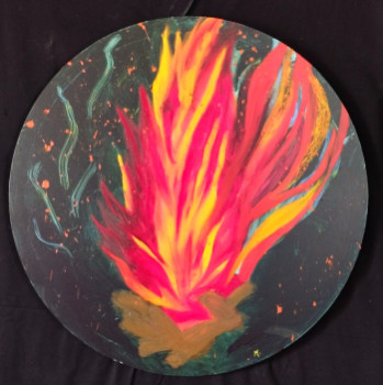 Named contemporary work « Flammes », Made by MAGDA HOIBIAN
