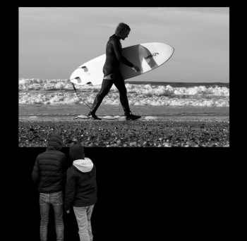 Named contemporary work « Surfer solitaire », Made by CHRISTOPHE BASSET-NETCHAEFF