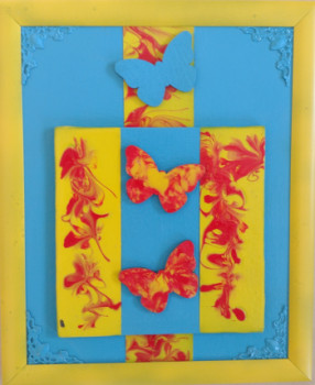 Named contemporary work « Le livre des papillons bleus », Made by STOECKLIN FRéDéRIC