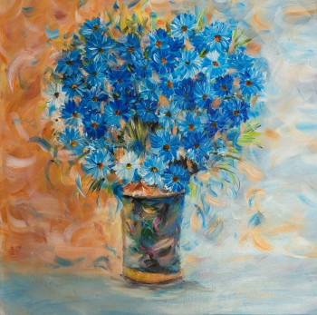 Named contemporary work « Fleur bleue », Made by TROTTOLI