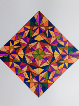 Named contemporary work « UXMAL », Made by ESSAIOSARTISTE