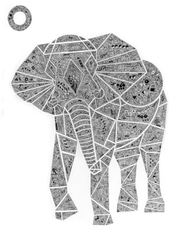 Named contemporary work « L'Éléphant », Made by DANY ALLEMAN