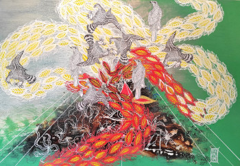 Named contemporary work « "L'énergie du dragon". », Made by JULIE BOTTON