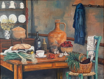 Named contemporary work « La Cuisine », Made by E.BONHOMME B. D'AURIAC