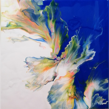 Named contemporary work « Le bleu », Made by KOUN ART