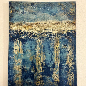 Named contemporary work « Ocean Blue », Made by MADAME J