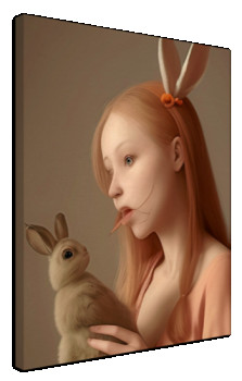 Named contemporary work « Petit lapin deviendra bon », Made by BENJAMIN DE GLIMME