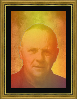 Named contemporary work « Anthony Hopkins », Made by MIGUEL BARROS