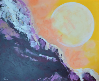 Named contemporary work « Rock and Sun », Made by MARIE-LAURE TOURNIER