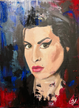 Named contemporary work « Amy Winehouse », Made by LAETITIA BOUSSOUF VIGNOLES