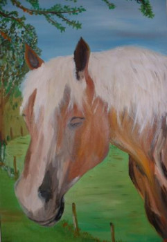 Named contemporary work « Tête de cheval », Made by QUEM