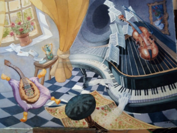 Named contemporary work « Trio para piano violín y mandolina », Made by JUAN GUILLERMO M. DE LARA