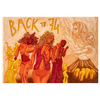 Named contemporary work « Back on 74 », Made by LUCCI GANG