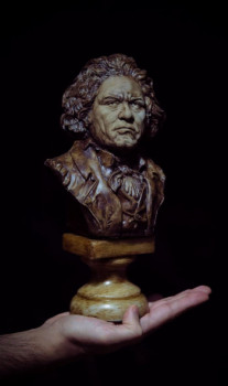 Named contemporary work « Beethoven Bust », Made by N'SHIKO