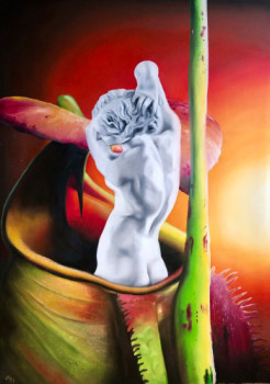 Named contemporary work « La Néréide du Népenthes vol 2 », Made by MARIE-CLAIRE