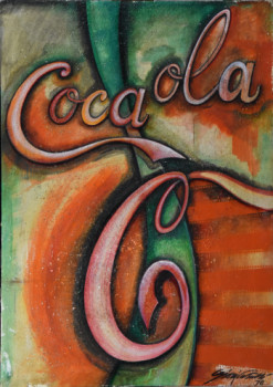 Named contemporary work « Coca-Cola pétillante : pop art vibrant et emblématique. », Made by GIORGIO PATUELLI