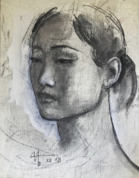 Named contemporary work « Tête de jeune Chinoise », Made by IGOR B. GLIK