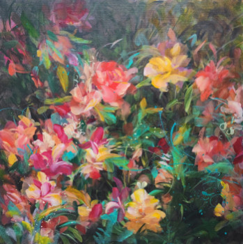 Named contemporary work « Les fleurs anglais », Made by ERMAKOVA ANGELINA