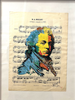 Named contemporary work « Mozart », Made by LAST3