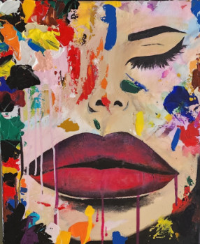 Named contemporary work « " Amazing lips " », Made by LA BOURGEOISE