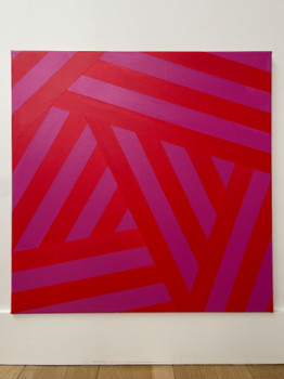 Named contemporary work « Stripe red and pink », Made by ATELIER SIMON